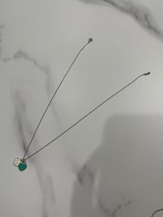 Tiffany & Co. double heart silver necklace - Picture 3 of 5